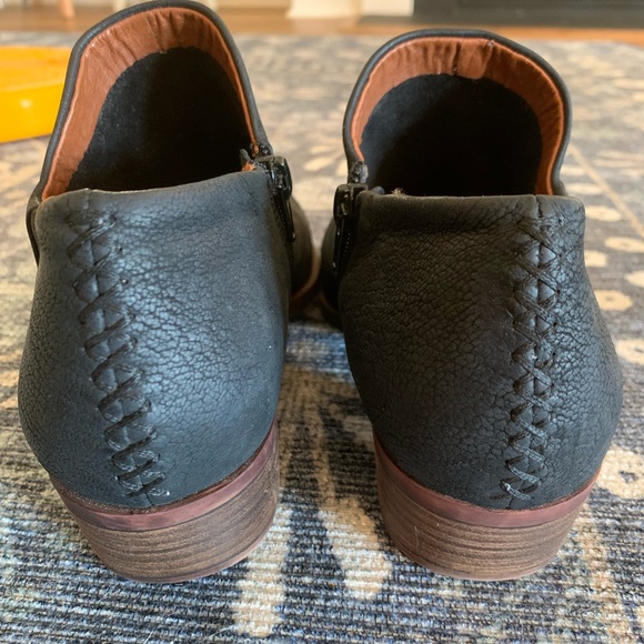 Lucky Brand Black Leather Ankle Boots, GREAT condition, size 8 - Picture 3 of 8